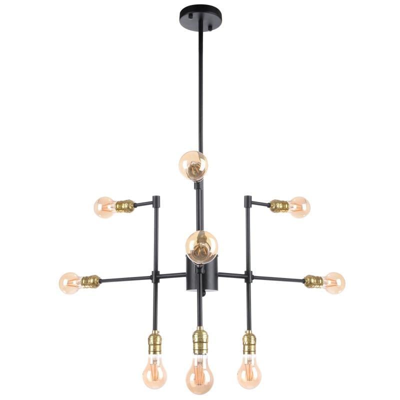 Люстра потолочная лофт Brille BL-348S/9 E27 BK