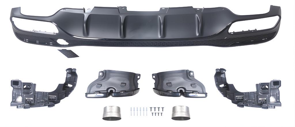 Задний диффузор с насадками Cixtai для Mercedes GLE coupe C292 2015-2019 гг. abs-пластик Черный