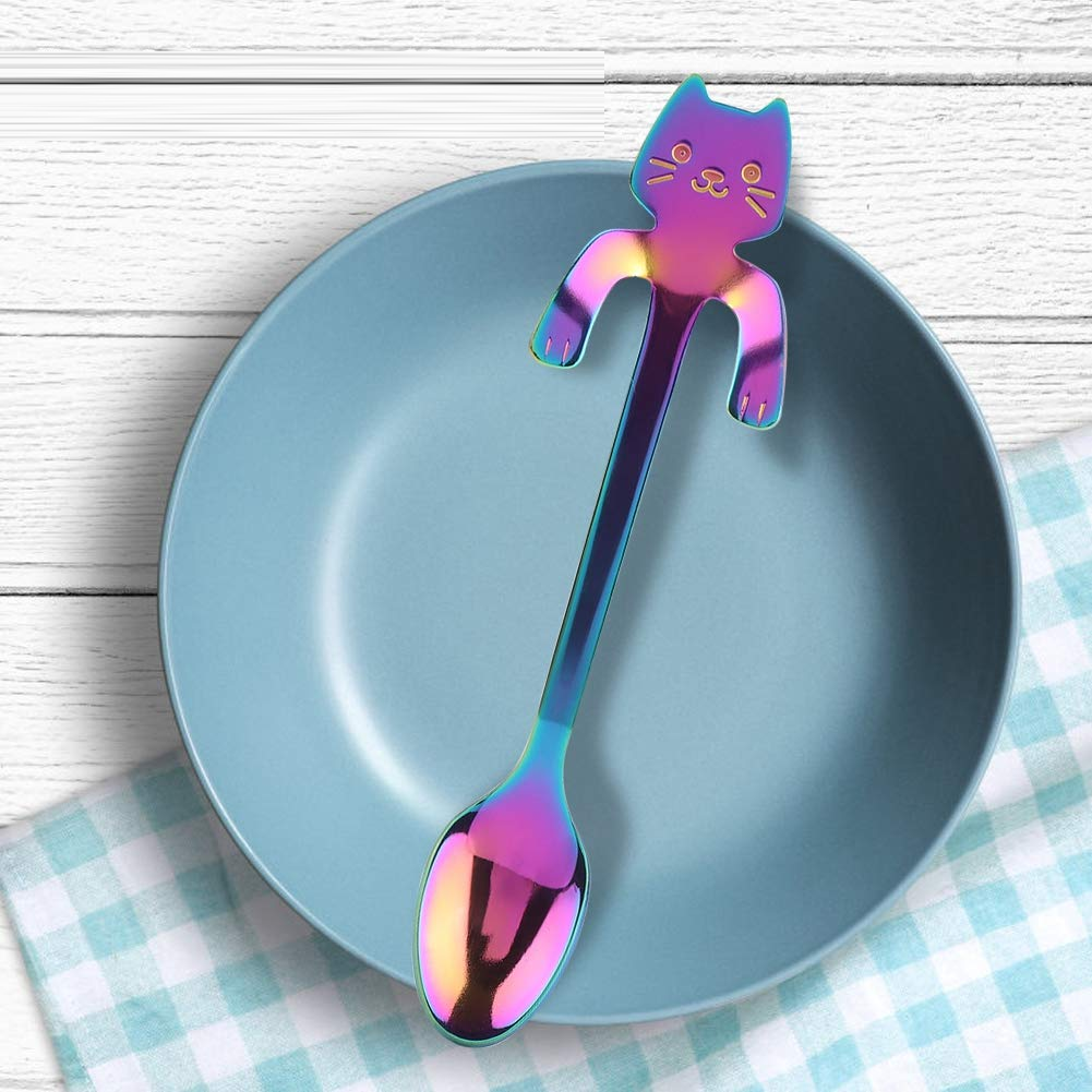 Чайная ложка с держателем на чашку в виде кота Разноцветный (13949100) - фото 3 Чайная ложка с держателем на чашку в виде кота Разноцветный (13949100) - фото 3