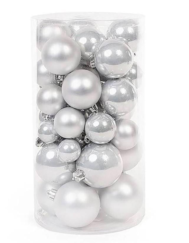 Набір пластикових новорічних куль Мікс 40 шт. (13790)