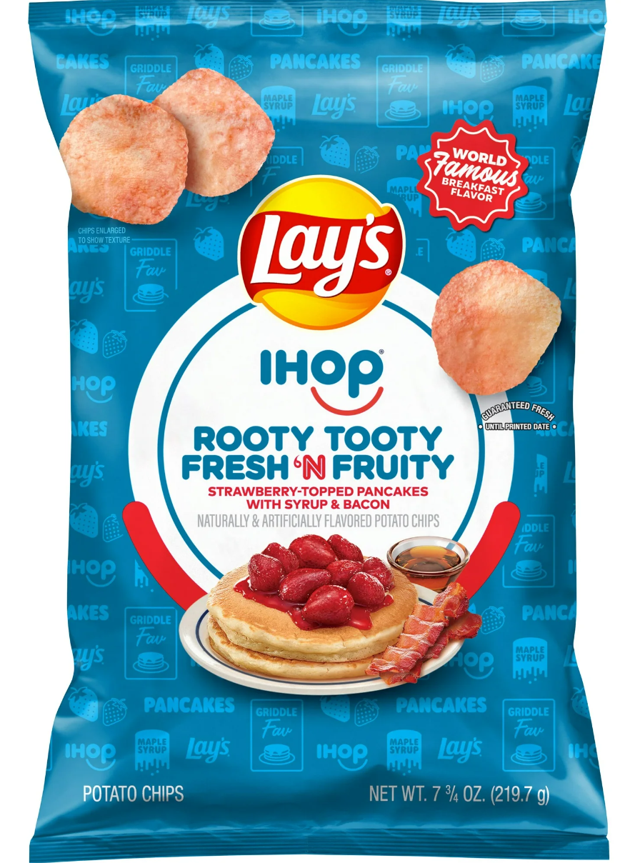Чипсы Lay's IHOP Rooty Tooty Fresh'N Fruity со вкусом клубничных блинов и бекона 219,7 г (2202835350)