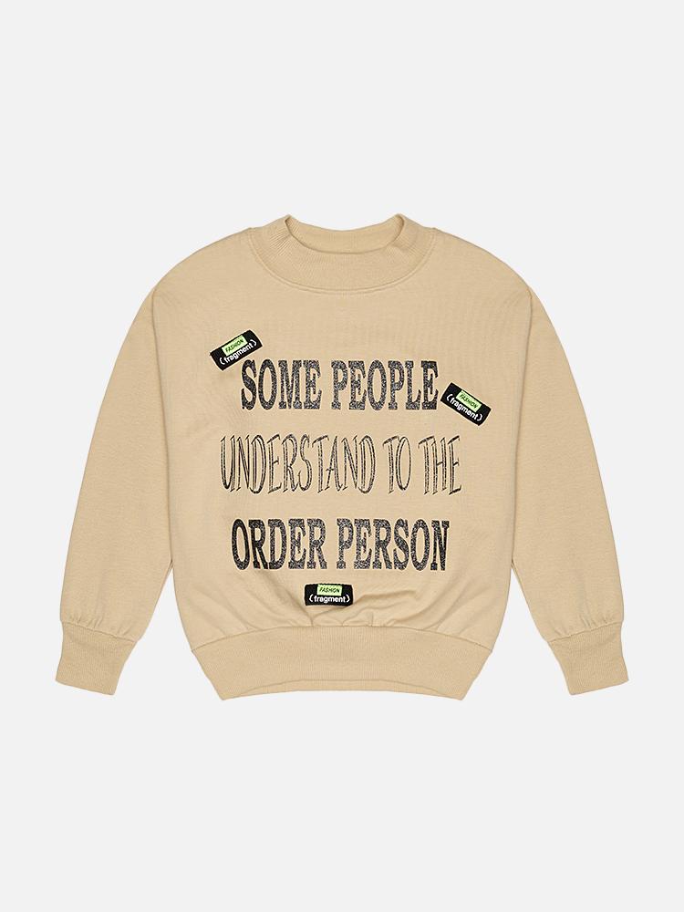 Свитшот для девочки ЦБ-00224624 128 см Бежевый (28575421)