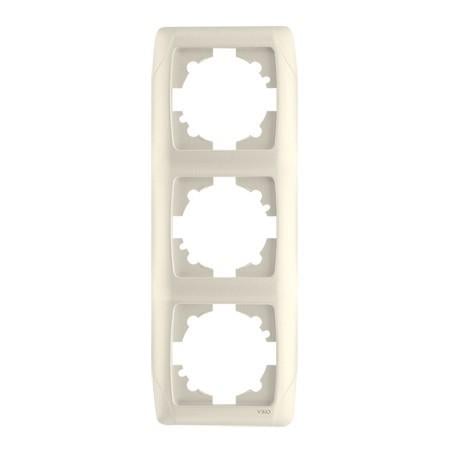 Рамка на 3 места вертикальная VIKO Carmen Кремовый (90572003)