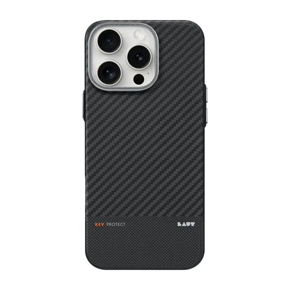 Чехол-накладка Laut Kev Protect Aramid Fiber Case with MagSafe for iPhone 16 Pro, Black (L_IP24B_KE_BK)