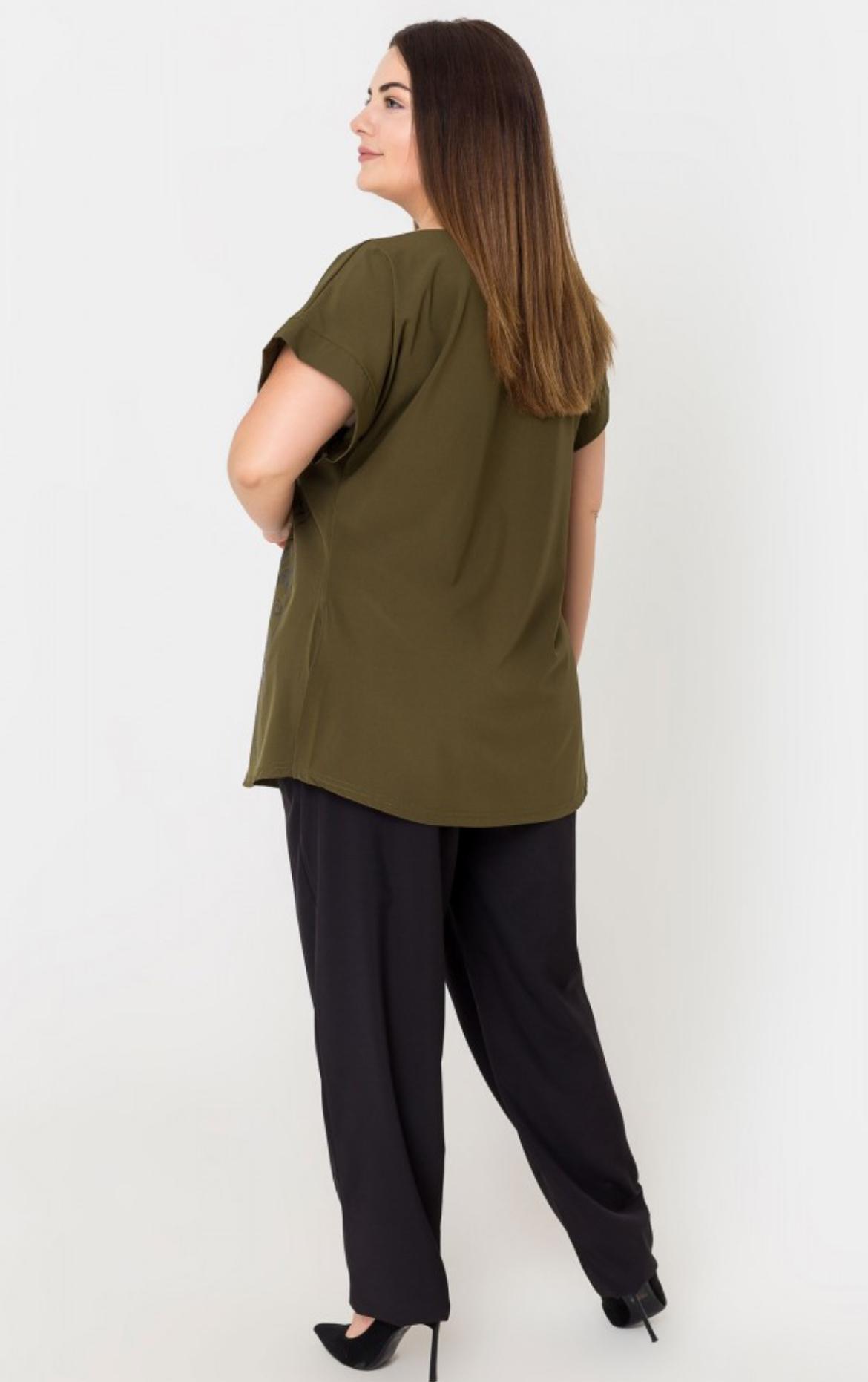 Блузка жіноча меліса р. 54 Хакі (2288833380) - фото 2 Блузка жіноча меліса р. 54 Хакі (2288833380) - фото 2