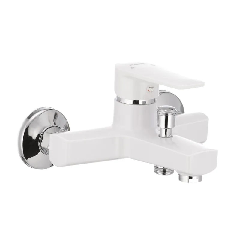 Смеситель для ванны PLAMIX Oscar-009 без шланга и воронки White (PM0025)
