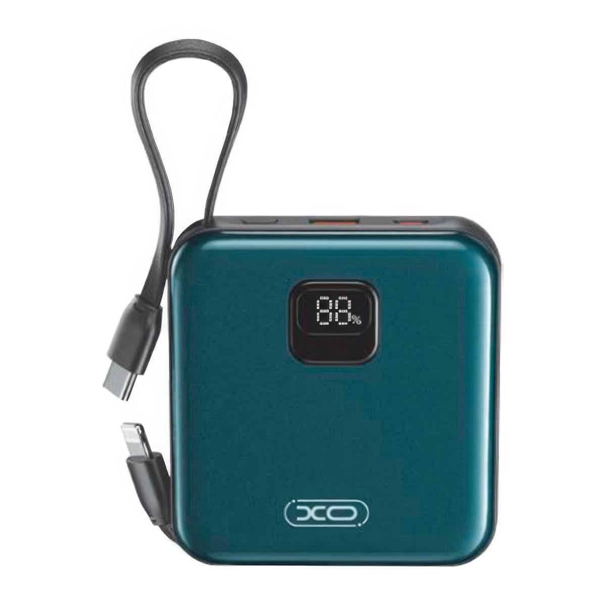 Повербанк для телефона XO PR235 кабелем 22,5W 10000 mAh Серо-голубой (1010712-Other)