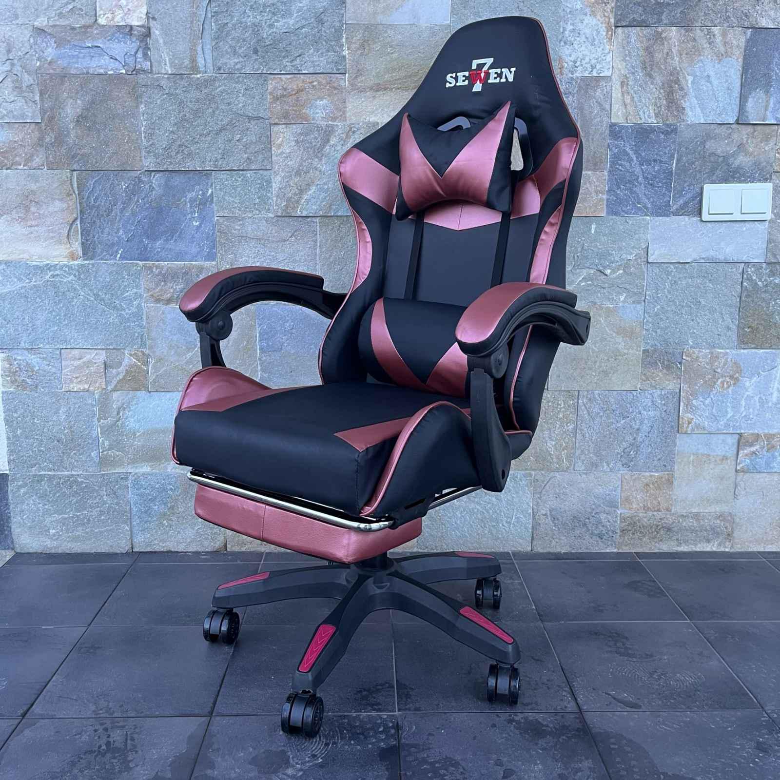 Кресло компьютерное геймерское SEWEN 730 Черный/Золотой (9869740) - фото 4 Кресло компьютерное геймерское SEWEN 730 Черный/Золотой (9869740) - фото 4