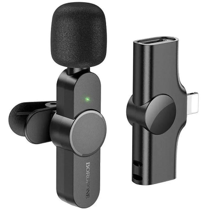 Микрофон функциональный Borofone BFK12 Trophy lavalier Lightning Black (00000067806_1) Микрофон функциональный Borofone BFK12 Trophy lavalier Lightning Black (00000067806_1)