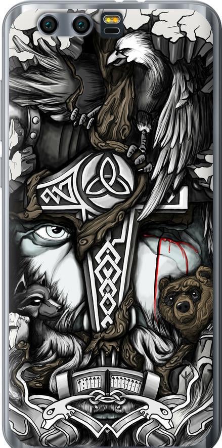 Чехол на Huawei Honor 9 Тату Викинг (4098u-998-42517)