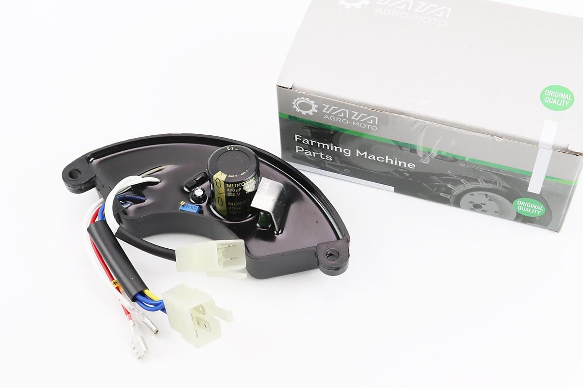 Реле напряжения AVR трехфазное к генераторам корпус/сегмент/пластик/контакты 2 мама + 2 папа + 4 папа/250 V/470µF 4-6 кВт - фото 3