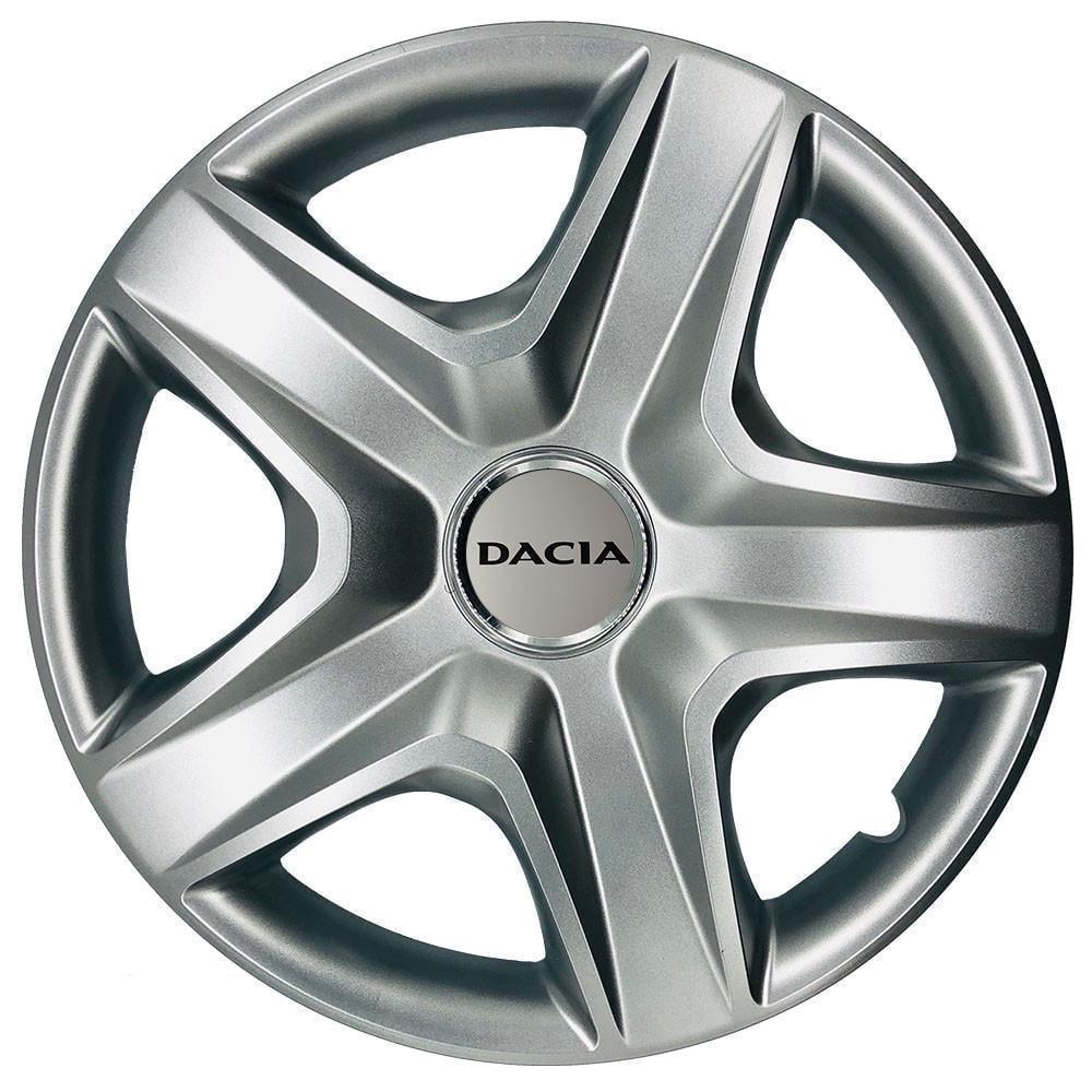Колпаки SJS 340 с логотипом Dacia R15 4 шт. Серебряный (2654554501)