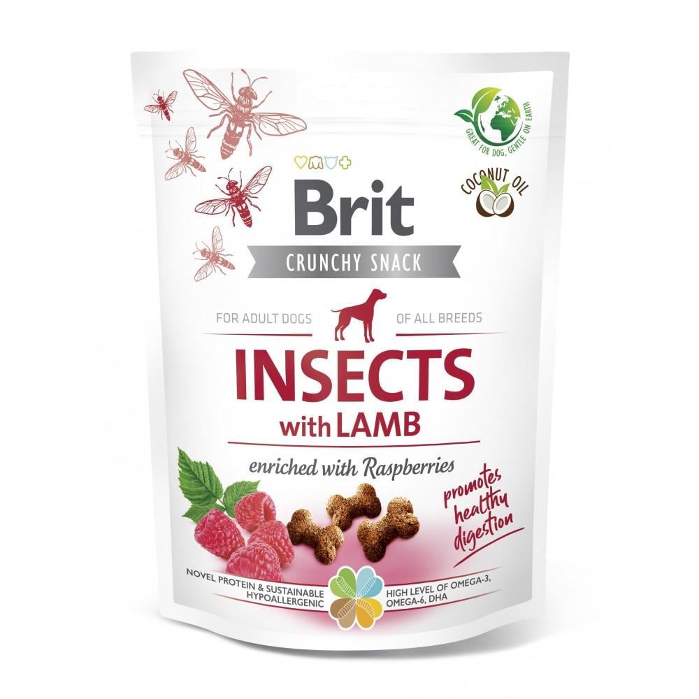 Ласощі для собак Brit Care Dog Crunchy Cracker Insects для травлення 200 г