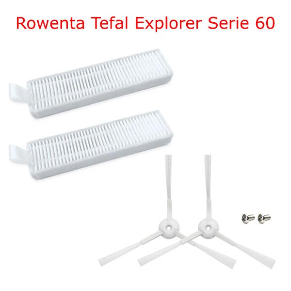 Комплект для робота-пилососа Rowenta Tefal Explorer Serie 60 RR7455/RR7447 4 шт. - фото 7 Комплект для робота-пилососа Rowenta Tefal Explorer Serie 60 RR7455/RR7447 4 шт. - фото 7