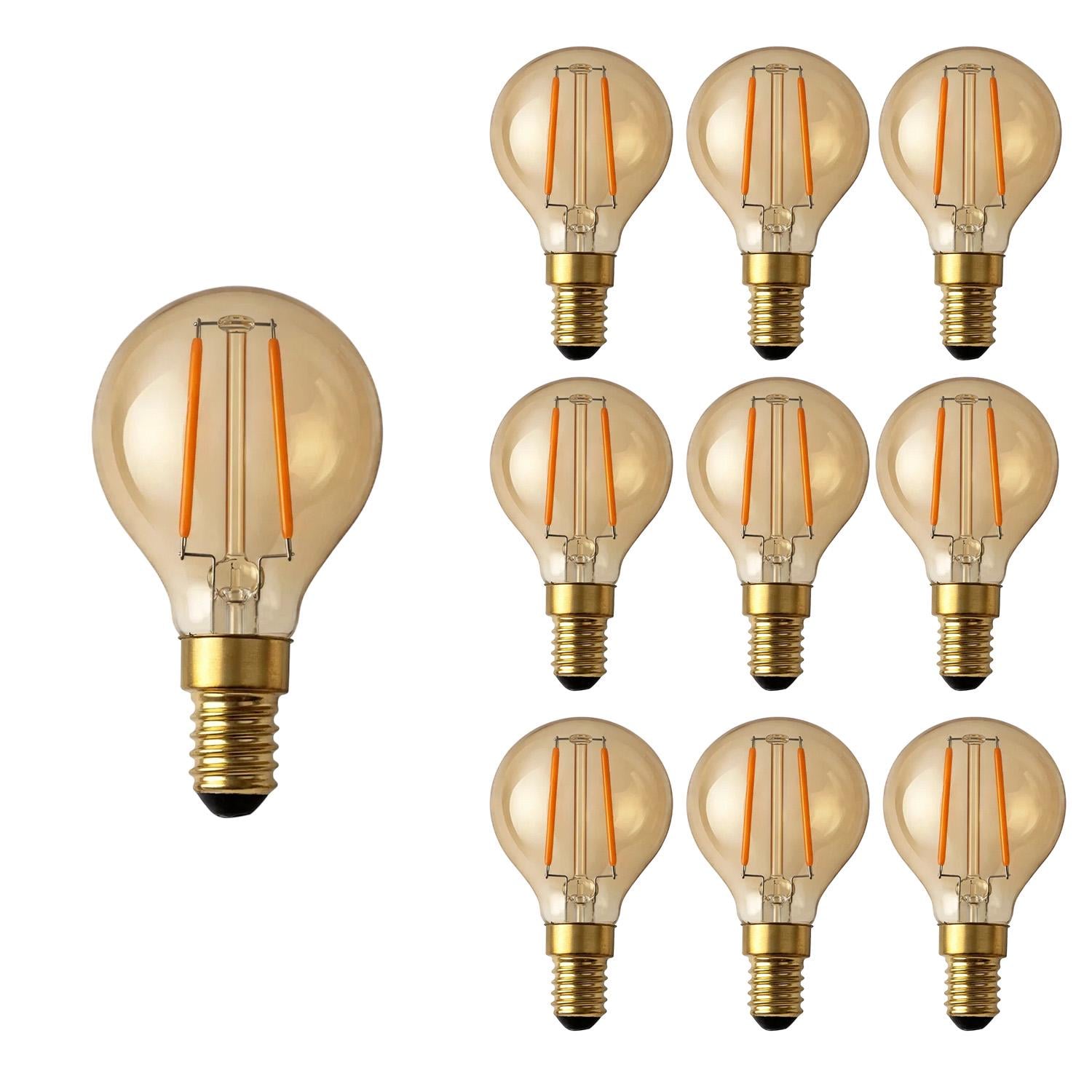 Набор ламп Edisons Premium G45 LED E14 2W 2200K стекло 10 шт. Gold (52467)