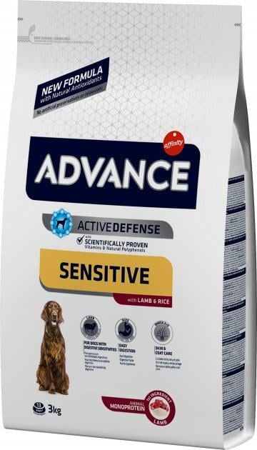 Корм сухой для собак Advance Dog Medium & Maxi Sensitive Lamb & Rice 3 кг (923544)