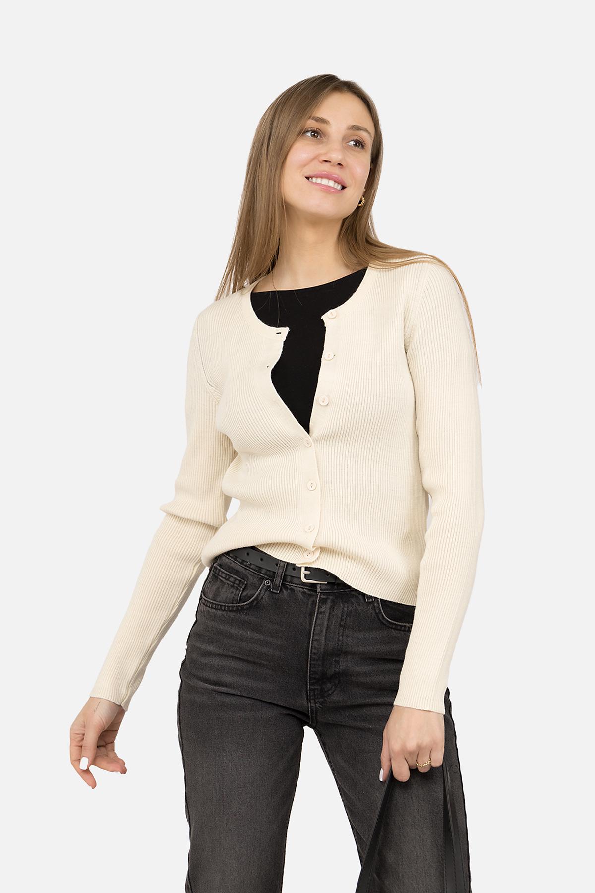 Кардиган жіночий р. 44 Бежевий (SKT001042453) - фото 2 Кардиган жіночий р. 44 Бежевий (SKT001042453) - фото 2