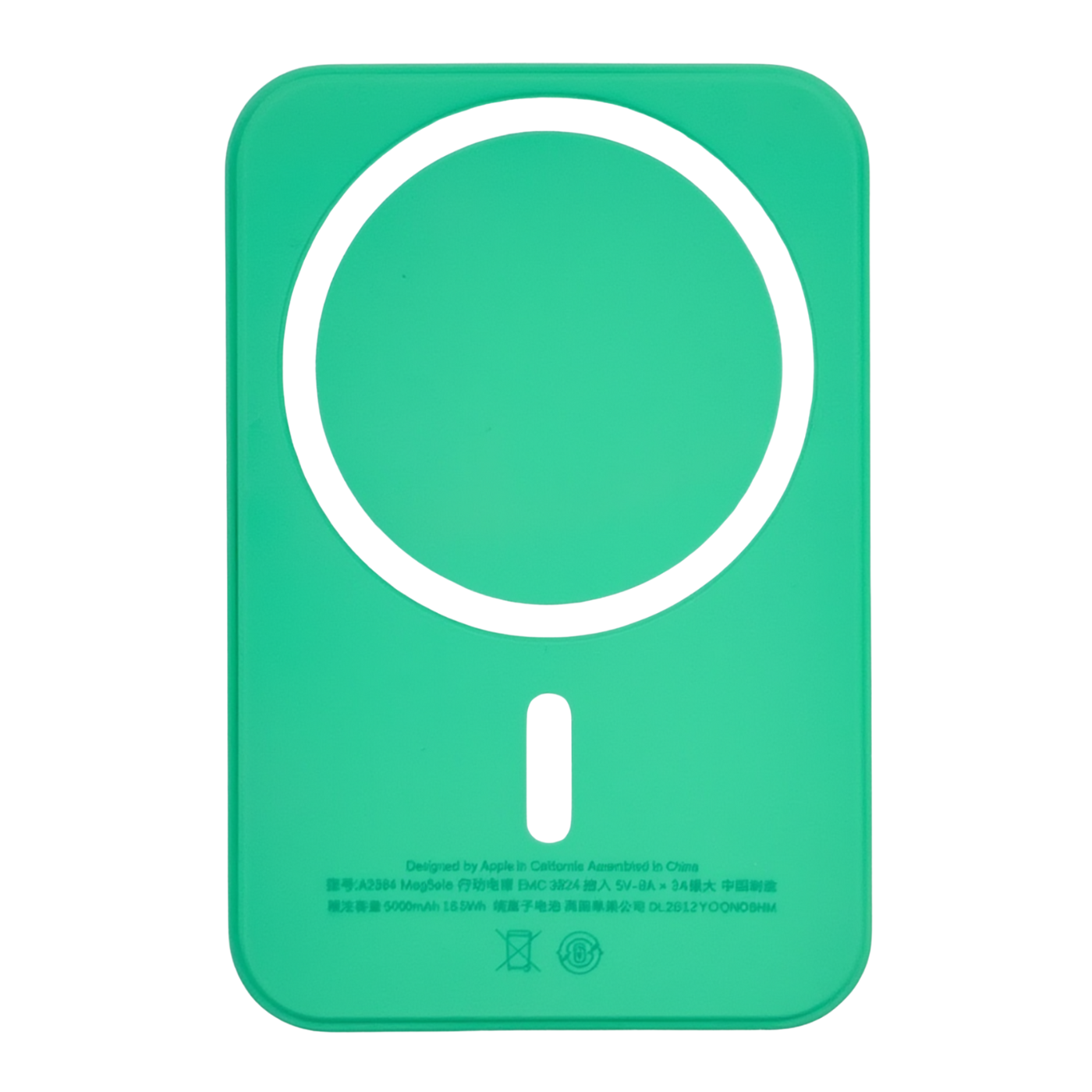 Повербанк с беспроводной магнитной зарядкой 5000 мАч беспроводной для iPhone MagSafe Green