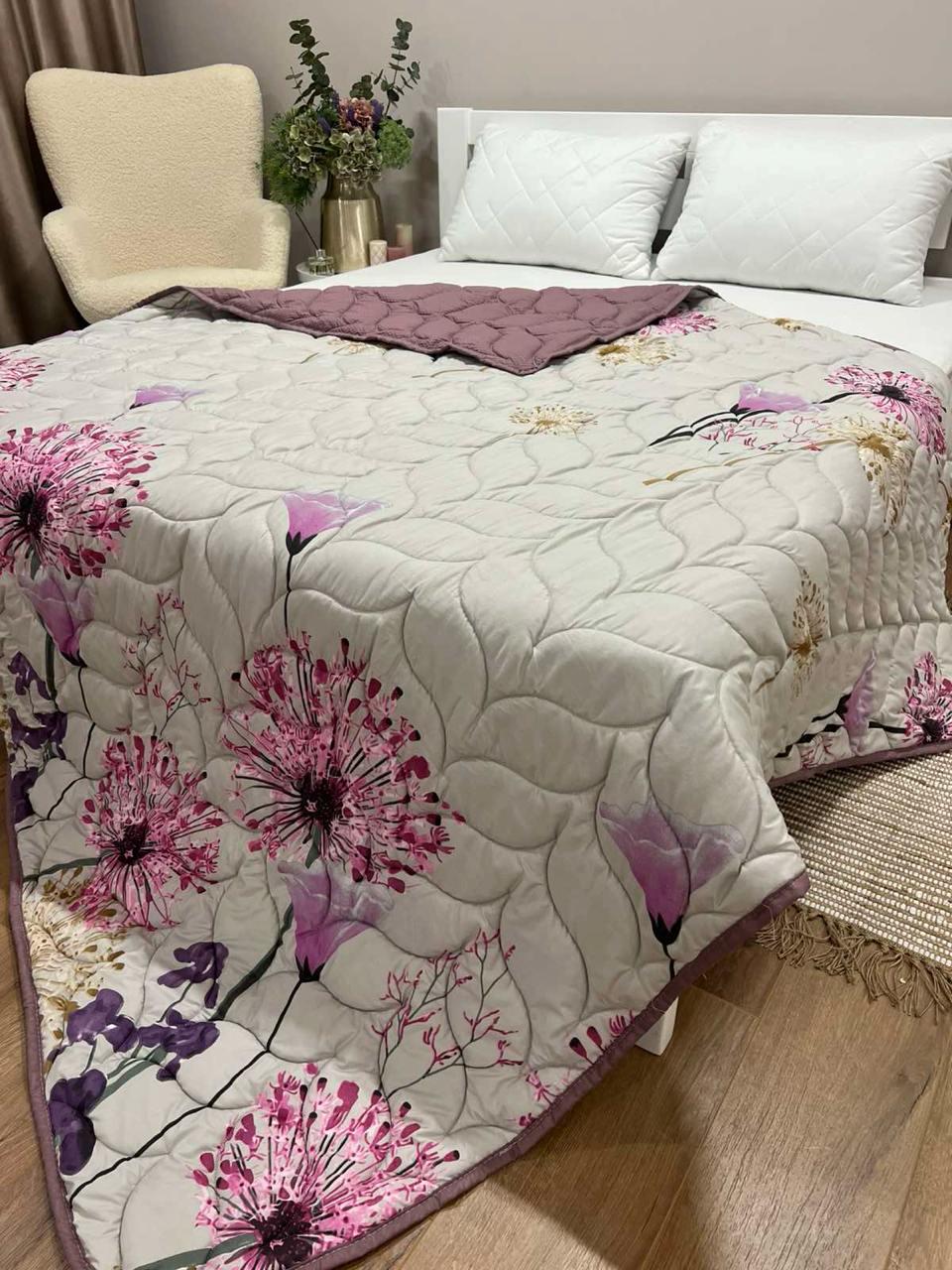 Одеяло летнее двухстороннее с рисунком полутораспальное 150x210 см Розовый - фото 5 Одеяло летнее двухстороннее с рисунком полутораспальное 150x210 см Розовый - фото 5