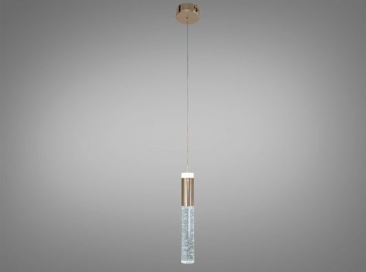 Подвес LED Diasha стекло с пузырьками 4 Вт Золотой (J2549-1G)