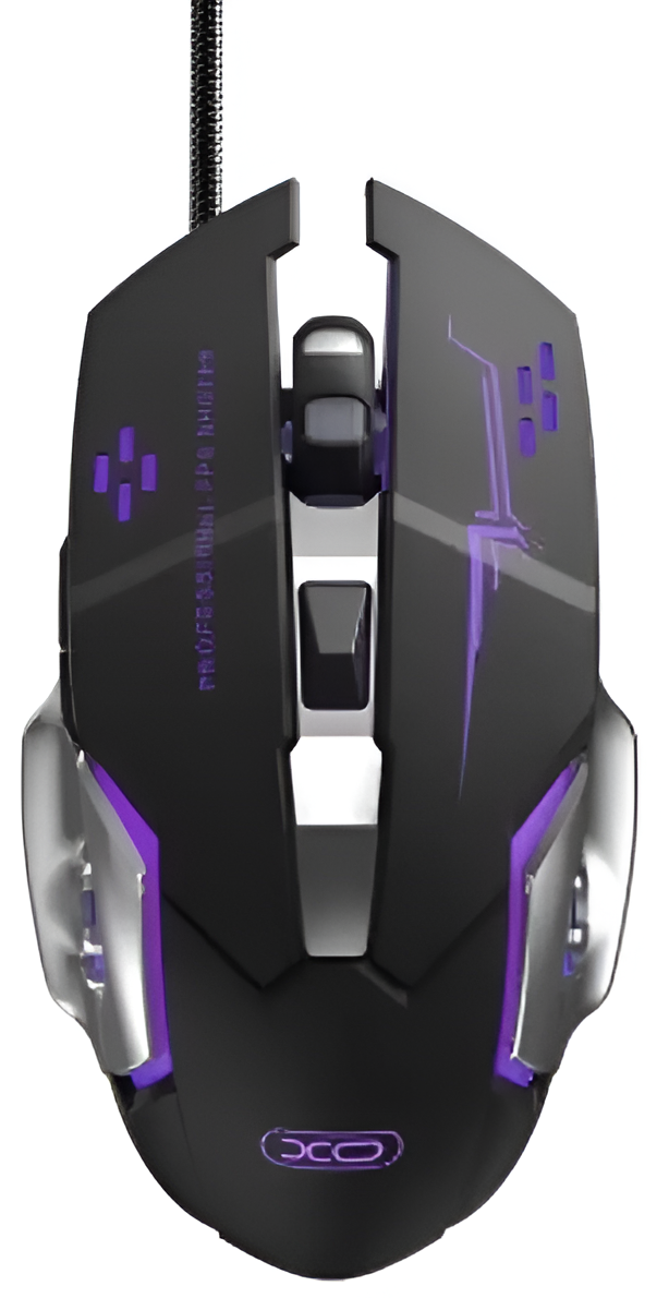 Мышь XO M10 Gaming беспроводная Черно-серебристая (UG-M10 Black+Silver)