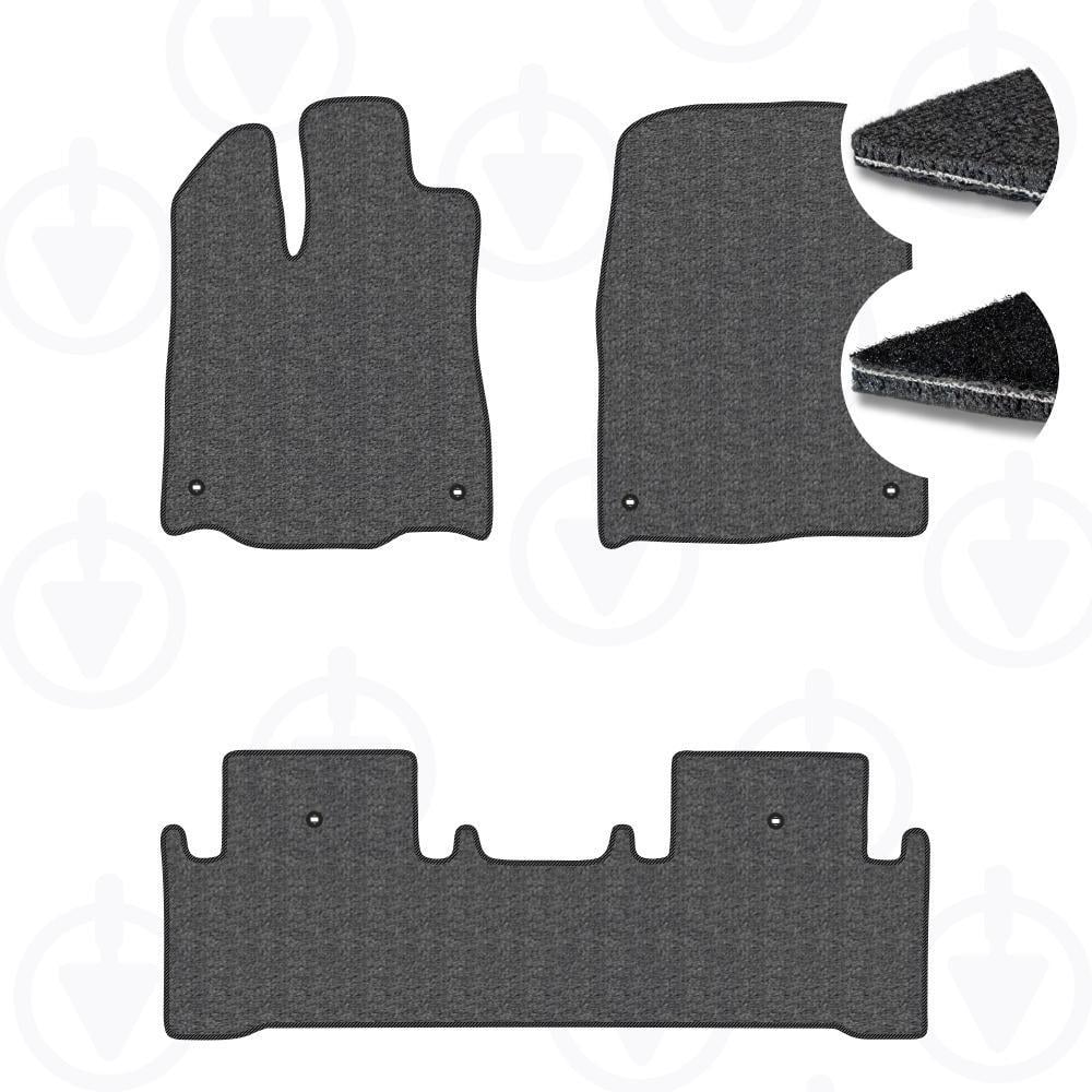 Комплект ковриков в салон Star-Tex для Acura MDX III 2013-2020 р. бензин текстиль/VAG Графит/Черный (10010-65-55-57)