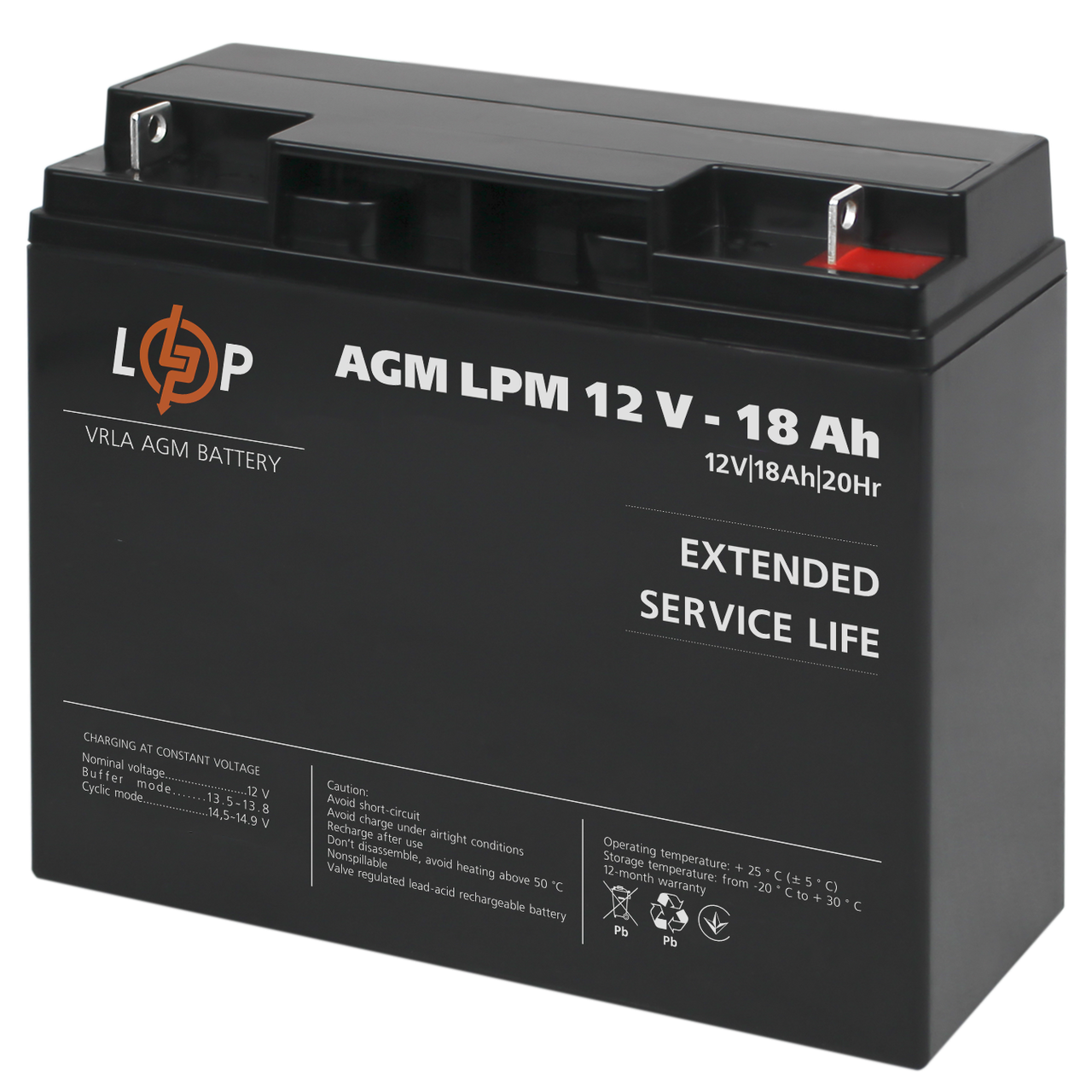 Акумулятор AGM LPM 12 V 18 Ah (L igua 4133)