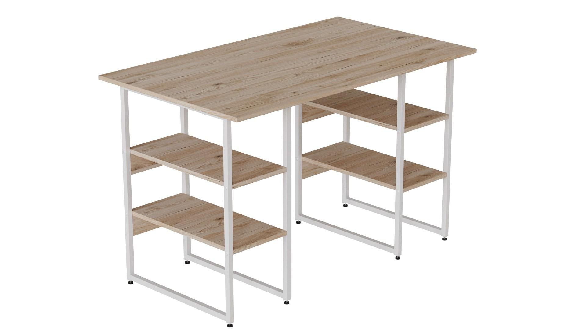 Компьютерный стол Ferrum-decor Карен ДСП 16 мм 75x140x70 см Белый/Дуб Сан-Марино (FRD-102289)