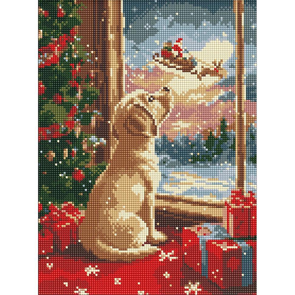 Алмазна мозаїка без підрамника Ideyka Мрійливий цуценя 30x40 см (AMC8116)