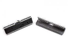 Окончание зажим для лент 20х7 мм 30 шт. Черный/Никель (ОК2007ф56)