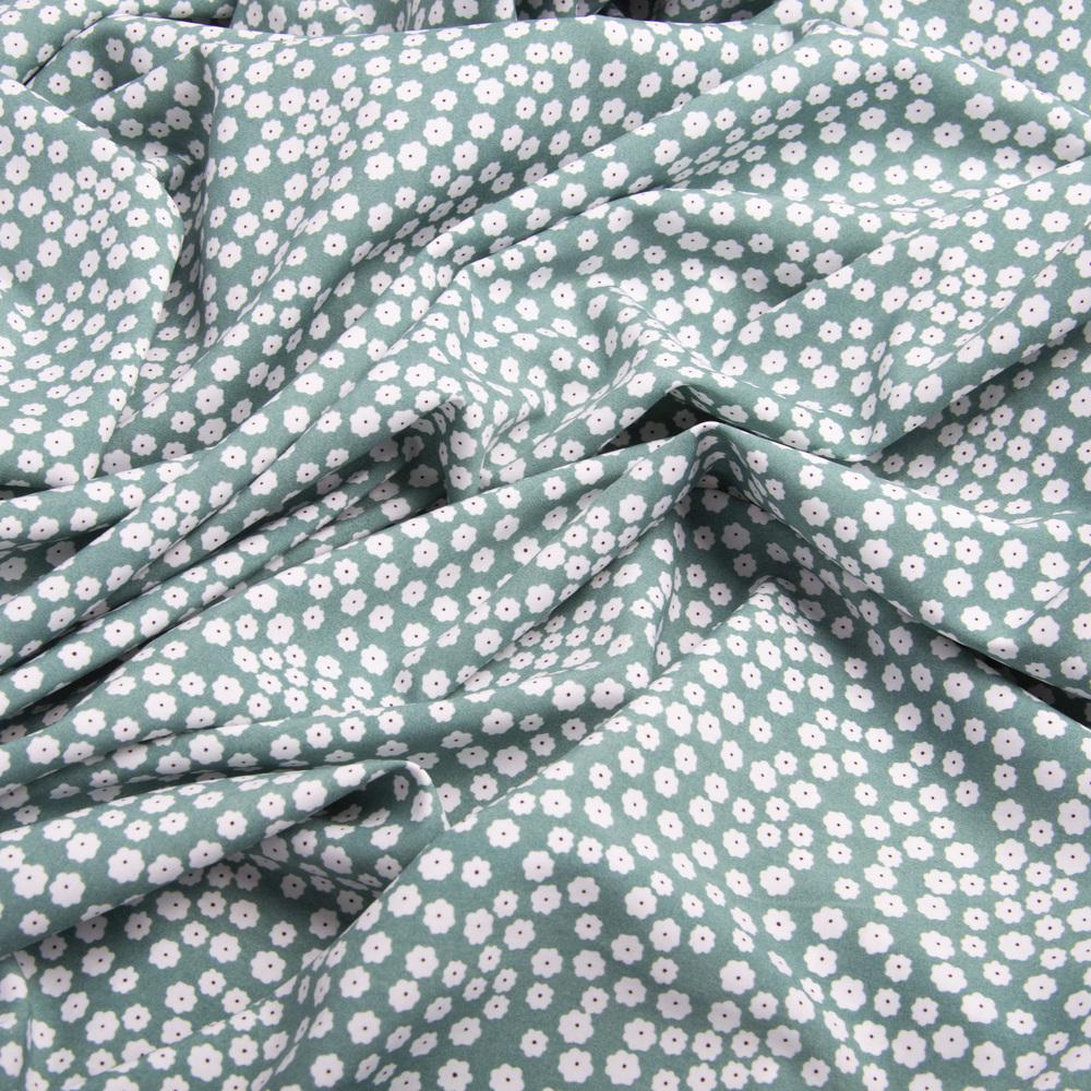 Тканина плательна Super Soft дрібноцвіт Ментоловий (23949)