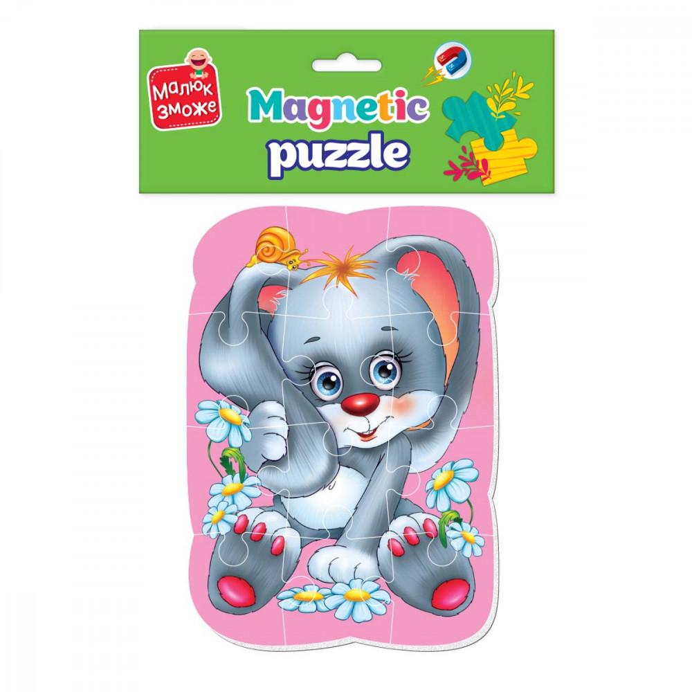Пазли на магніті Vladi Toys А5 Зайчик 12 ел. (VT3301-03)