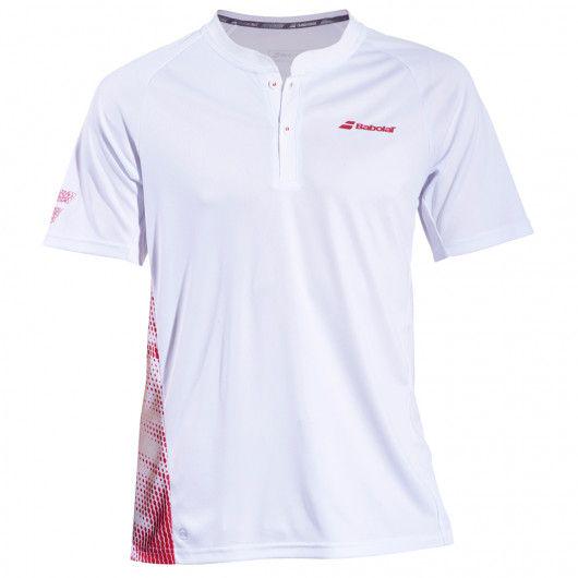 Поло мужское Babolat Perf Polo men L White/Salsa (2MS19021/1024L)