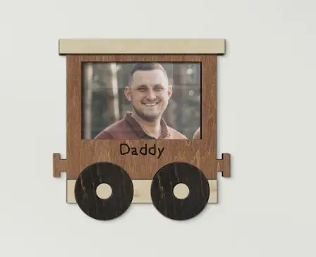 Фоторамка дерев'яна Вагон для дитячих фотографій Коричневий (railway_carriage_4x6_train-1) - фото 2