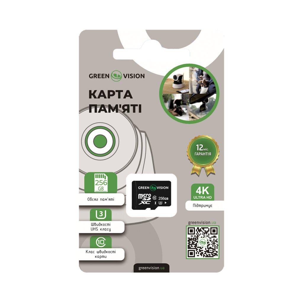 Карта памяти GreenVision microSDXC 256 Gb Class10 U3 без адаптера (82078c82) - фото 2 Карта памяти GreenVision microSDXC 256 Gb Class10 U3 без адаптера (82078c82) - фото 2