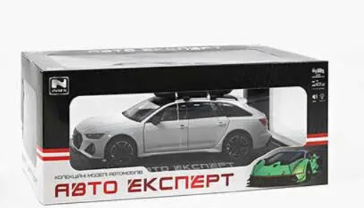 Машинка Авто Експерт G 6203-9 металопластик підсвічування звуки масштаб 1:24 інерція двері капот та багажник відчиняються в коробці