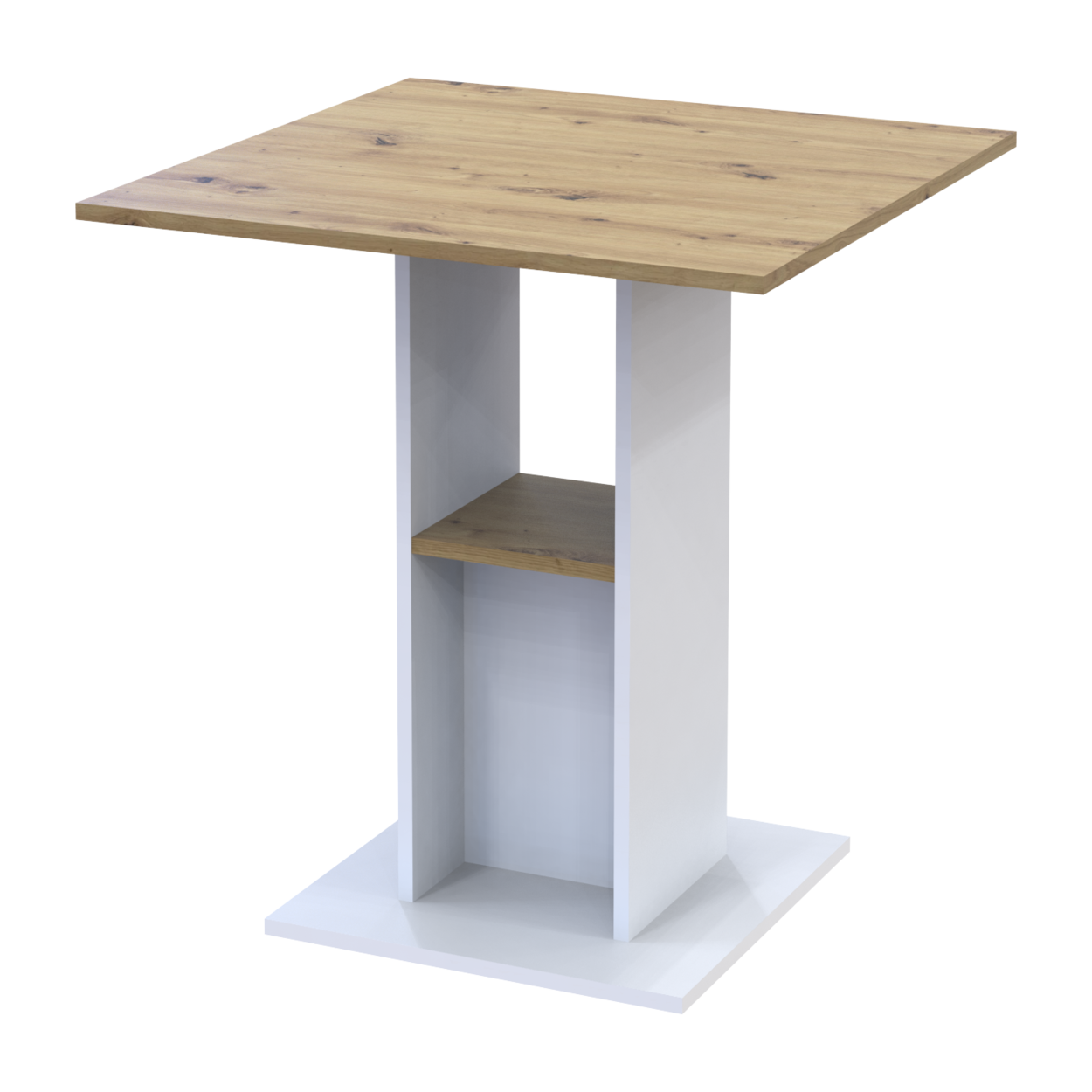 Стол Doros Коуд 70х70х74 см Белый/Дуб Артизан (41510131)