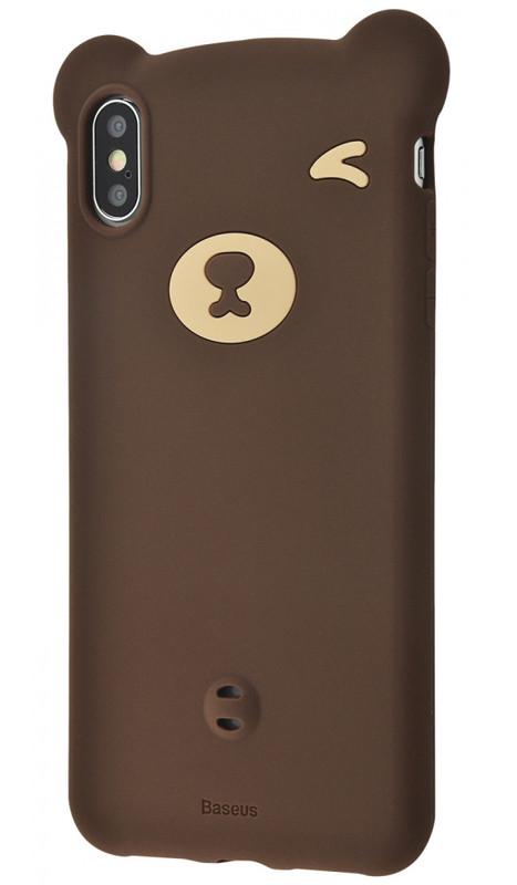 Чехол-накладка Baseus Bear Silicone Case for iPhone Xs Max, Brown