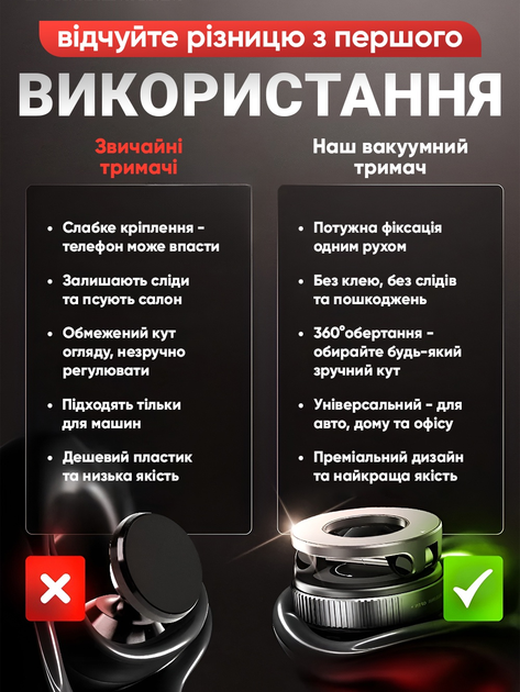 Тримач для телефона в авто JoyPro Magnetic Holder Чорний (jmx3059) - фото 2 Тримач для телефона в авто JoyPro Magnetic Holder Чорний (jmx3059) - фото 2