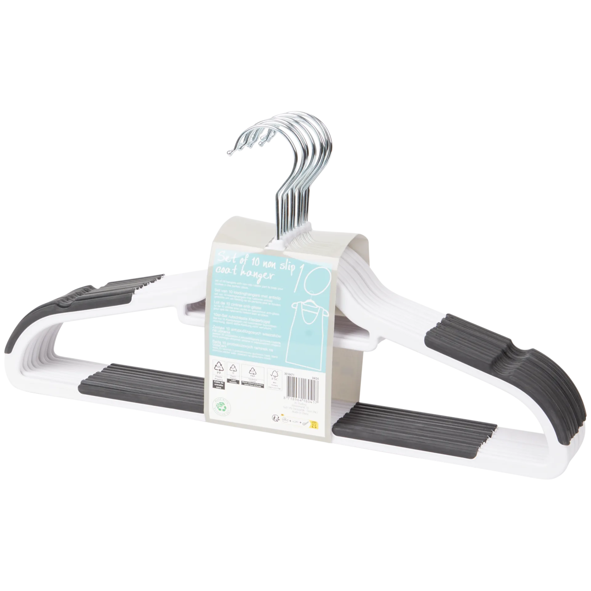 Набір плічок-вішалок Spargo з антиковзаючим гумовим покриттям 10 шт. 45 см Набір плічок-вішалок Spargo з антиковзаючим гумовим покриттям 10 шт. 45 см