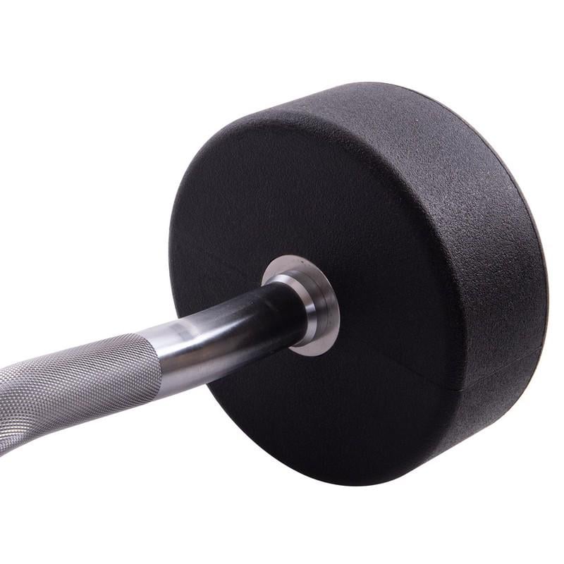 Штанга фіксована вигнута Urethane Barbell Zelart TA-2690 40 кг Зелено-чорний (58363127) - фото 4