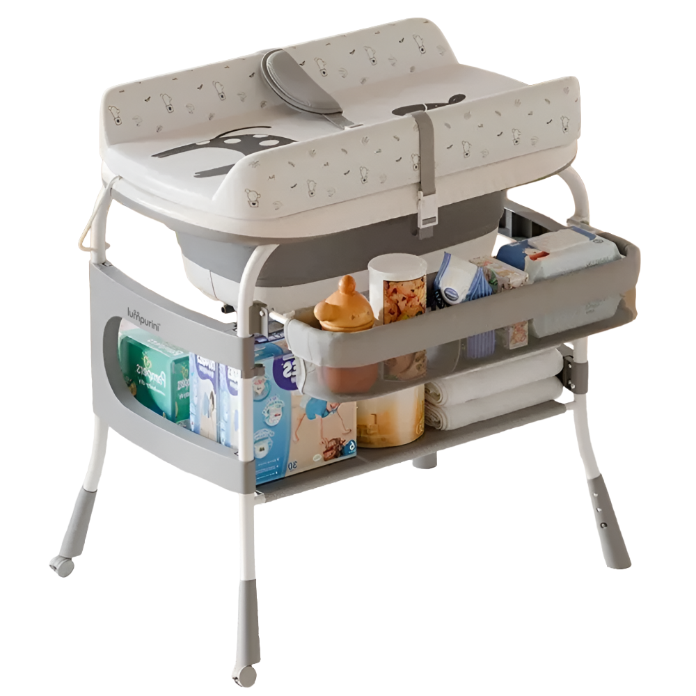 Пеленальный столик с ванночкой Nidella 2-в-1 мультифункциональный передвижной (NBT-01)