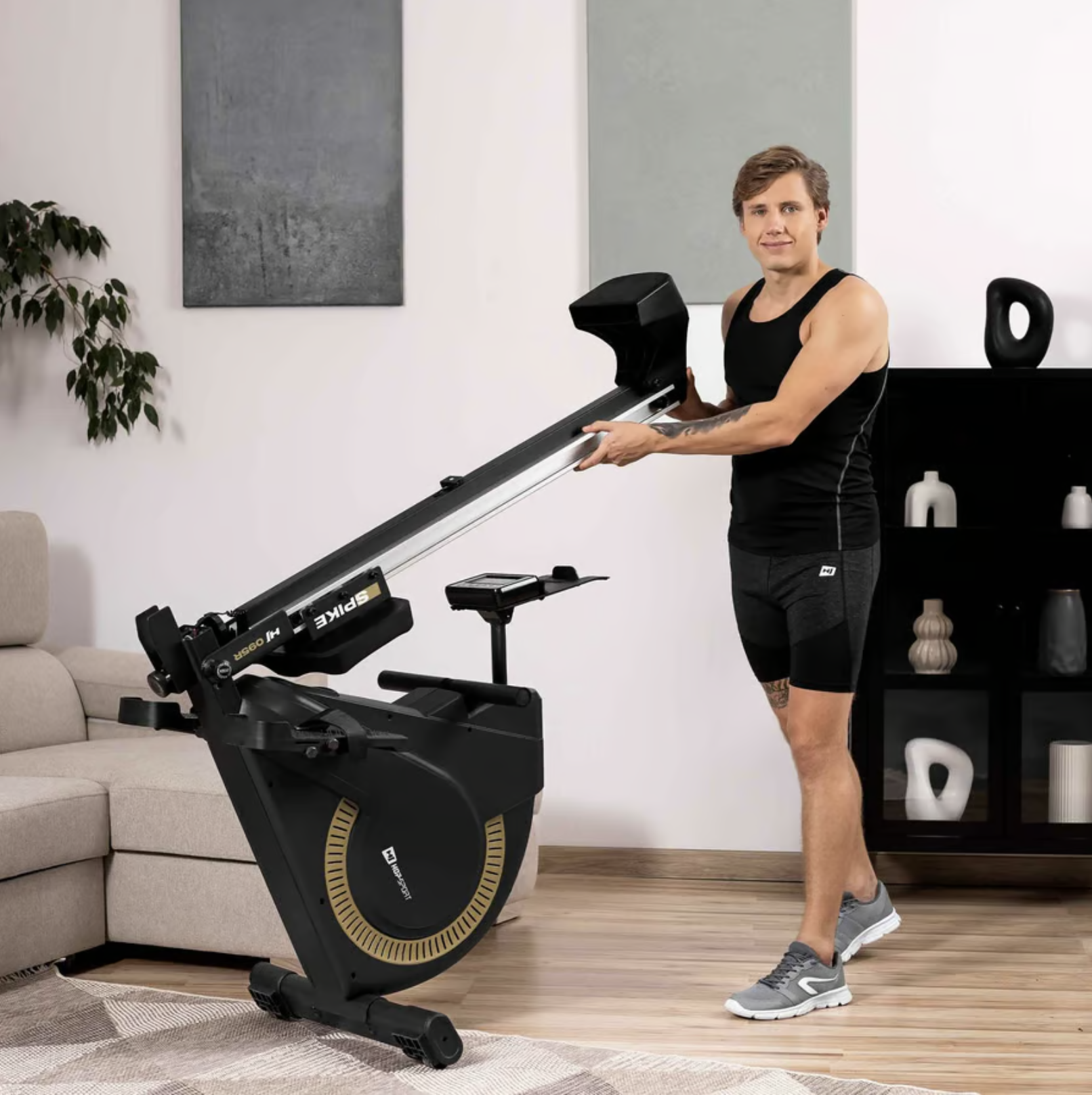 Гребной тренажер Hop-Sport HS-095R Spike Золотой (4795) - фото 7 Гребной тренажер Hop-Sport HS-095R Spike Золотой (4795) - фото 7