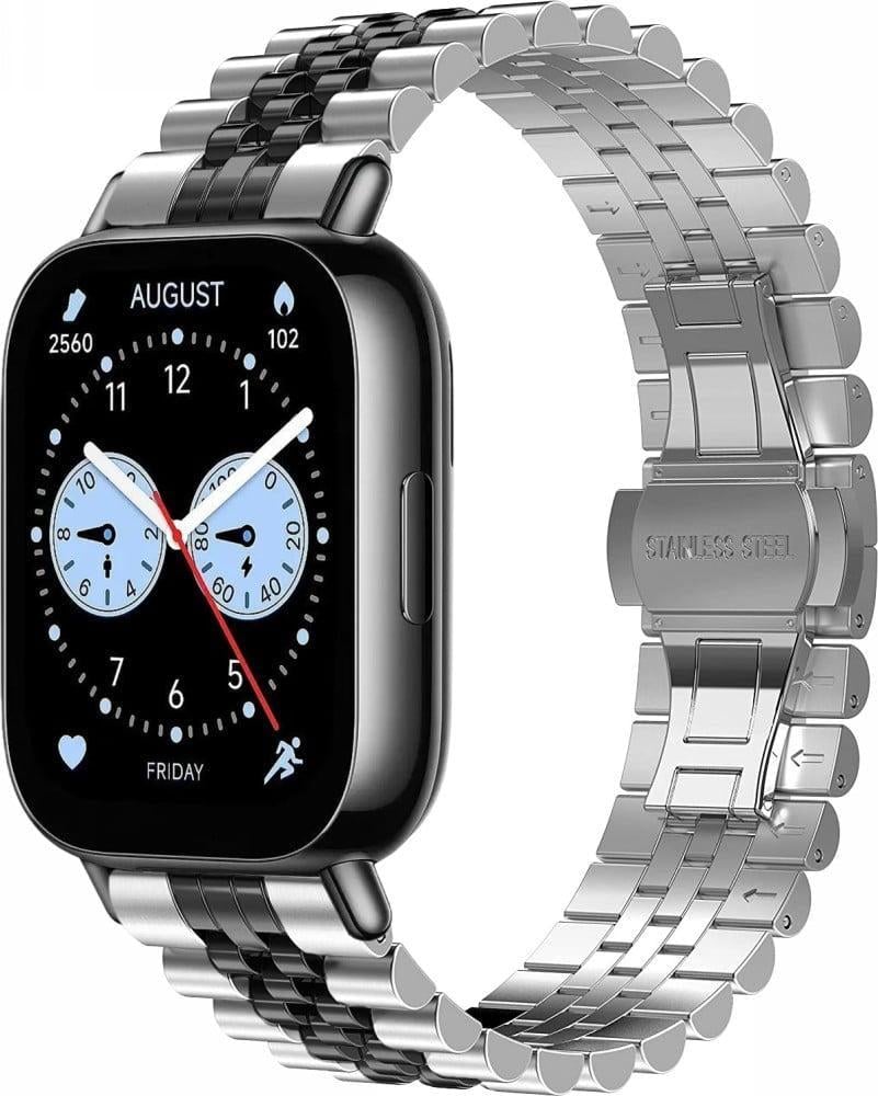 Браслет металлический Stech Line для Redmi Watch 5 Lite/5 Active Silver Black (40156-69)
