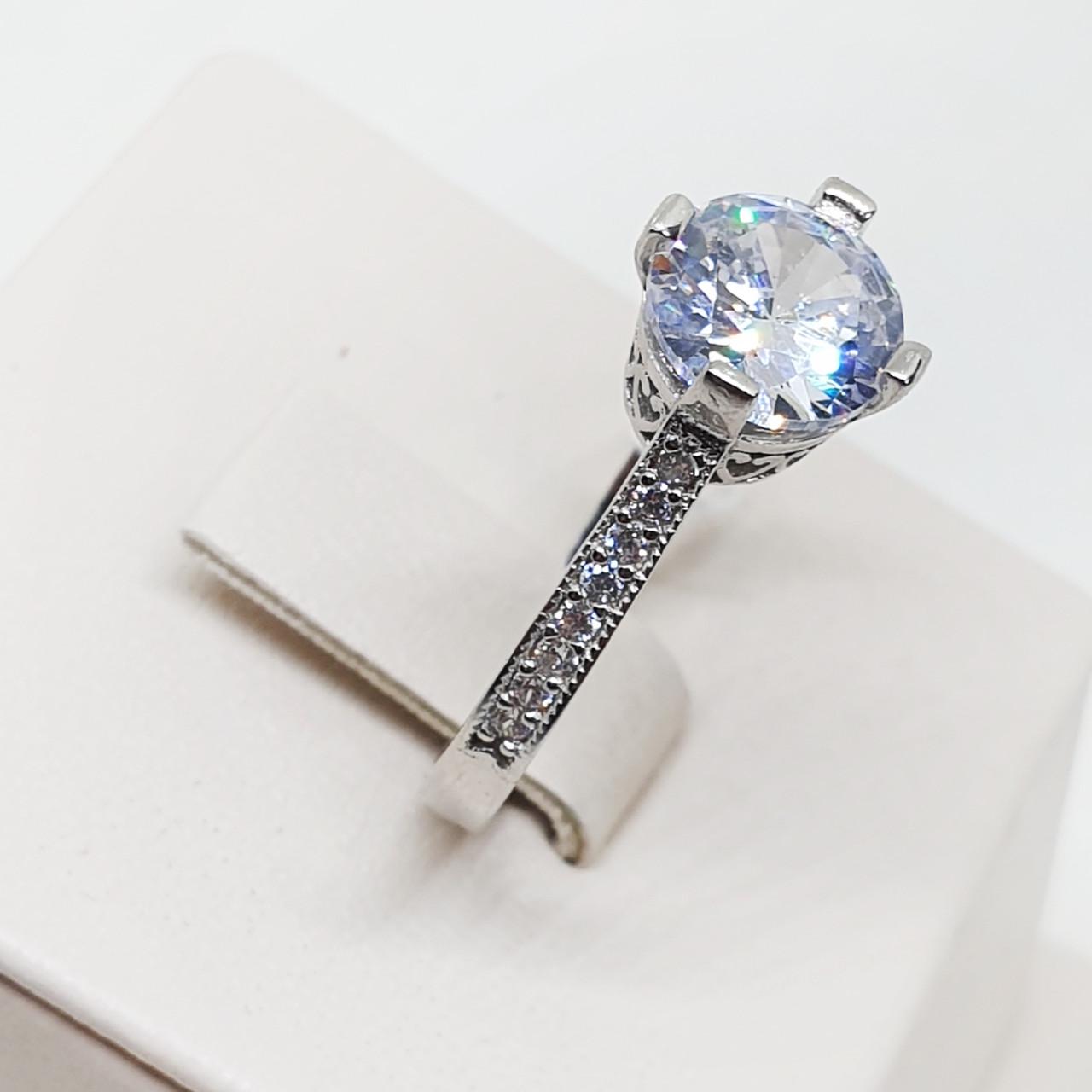 Кольцо серебряное с кубическим цирконием р. 16,5 3,11 г (1525875028) Кольцо серебряное с кубическим цирконием р. 16,5 3,11 г (1525875028)