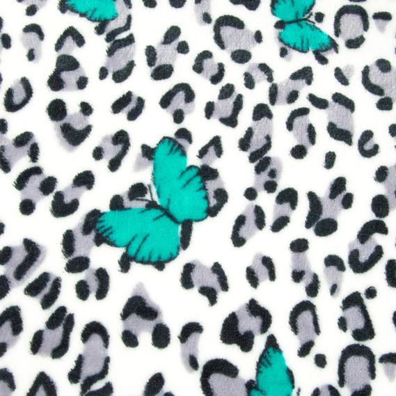 Ткань махровая велсофт IDEIA Лео Бабочки 1,5 м Бирюзовый (2200004244617)