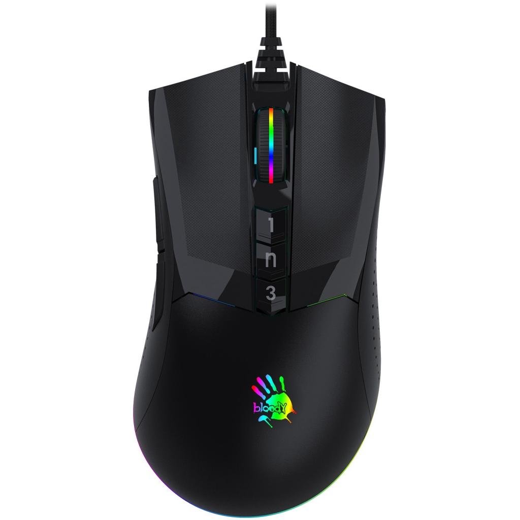 Компьютерная мышка проводная A4Tech Bloody W90 Pro RGB Stone Black (26712201)