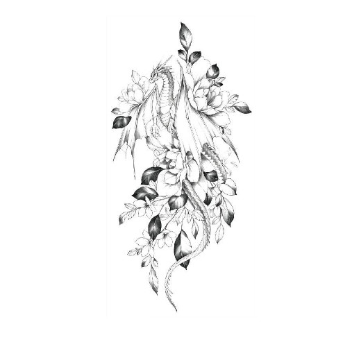 Тату тимчасове водостійке 3D велике Дракон HD-20 18,5х9 см (4506331) Тату тимчасове водостійке 3D велике Дракон HD-20 18,5х9 см (4506331)