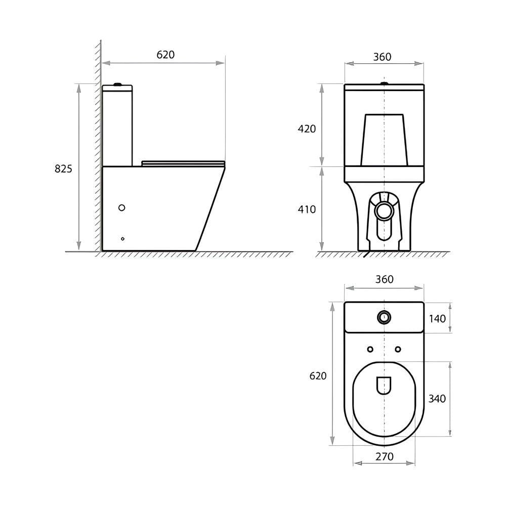 Унитаз-компакт напольный Koller Pool Grace Smart безободоковый с крышкой и смывным бачком Белый (0569550119) - фото 2 Унитаз-компакт напольный Koller Pool Grace Smart безободоковый с крышкой и смывным бачком Белый (0569550119) - фото 2