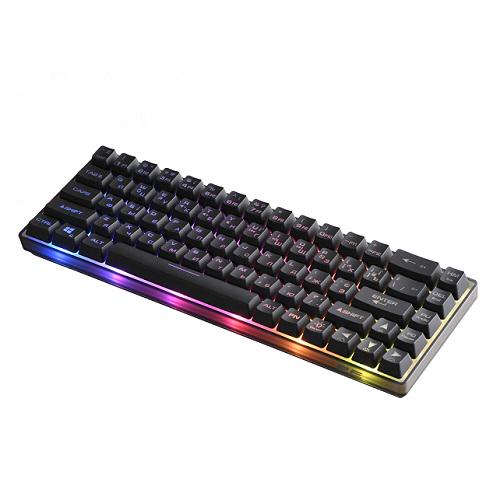 Клавіатура ігрова 2E 2E-KG345TR gaming KG345 RGB 68 key USB2,0 Transparent ENG/RU/UA Black (582363) - фото 2